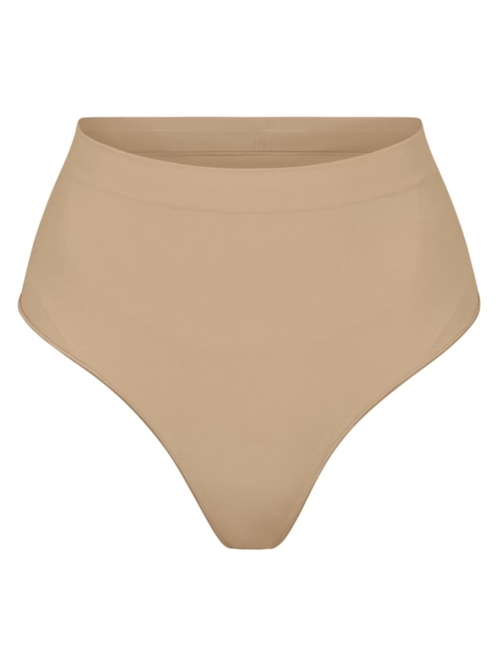 In box Skims seamless sculpt mid waist thong nude Clay size large